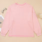 Ribbed Exposed Seam Round Neck Chest Pocket Plus Knit Top