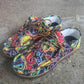 Large size women's flat elastic slip-on shoes