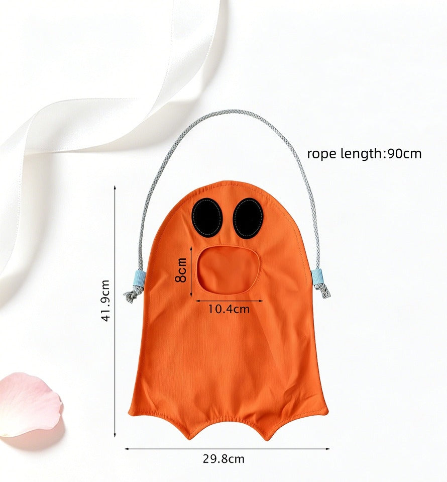 Custom Ghost Shape Heat Transfer Print Treat Bag