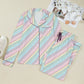 Heart Print Valentines Long 2pcs Pajama Set