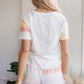 Pumpkin Graphic Rainbow Rush Shift Tee and Short Loungewear
