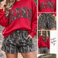 Women's Camo Letter Patch Pullover Sweatshirt & Matching Camouflage Athletic Shorts Set