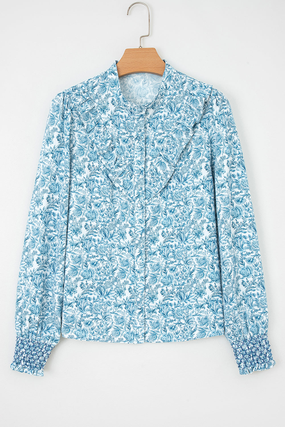All Over Floral Puff Sleeve Shirt