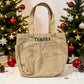 Custom Embroidered Canvas Pocket Tote Bag