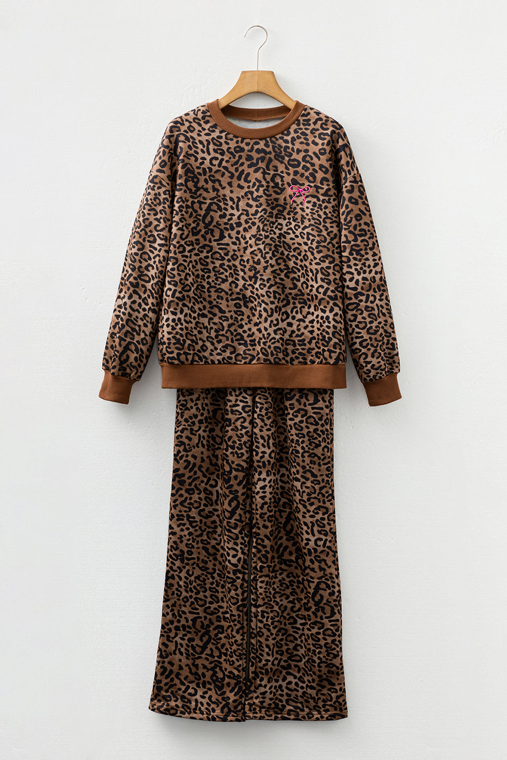 Contrast Trim Long Sleeve Top and Pants
