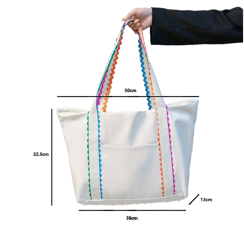Personalized Embroidery Canvas Tote Bag