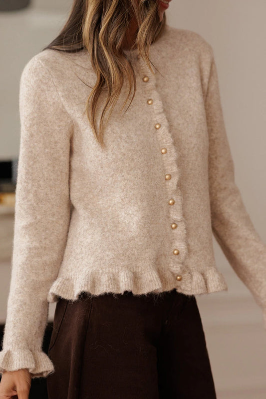 Gold Button Sweater Cardigan