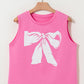 Bow Print Boxy Fit Tank Top