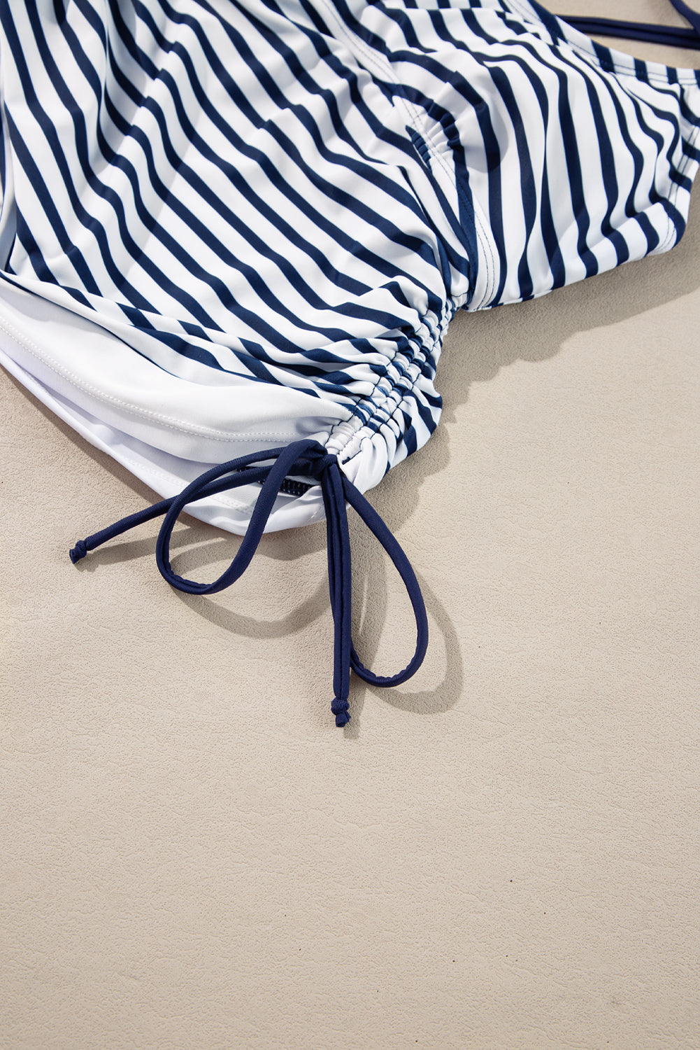 Drawstring Tummy Control Mix-and-match 2pcs Tankini Swimsuit