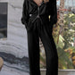 Double Zipper Hooded Jacket and Sweatpants Active Set