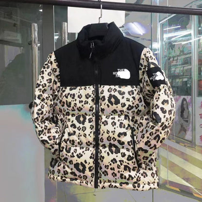 Leopard Patchwork Down Jacket