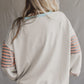 Striped Colorblock Patchwork Drop Shoulder Sweatshirt