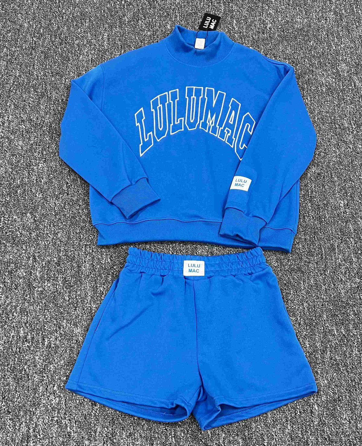 Solid-color Mock-neck Set