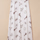 Western Print Satin Long Skirt