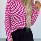 Checkered Mesh Top