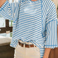 Knit Split Hem Half Sleeve Loose Top
