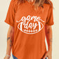 game day Football Print Womens T Shirt