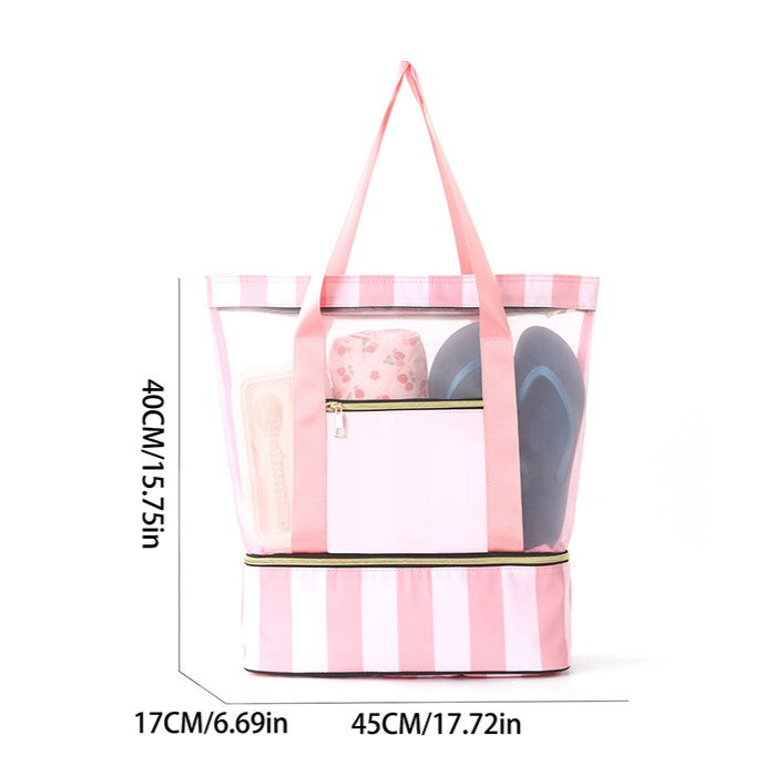 Double-layer Beach Tote Swimming Bag
