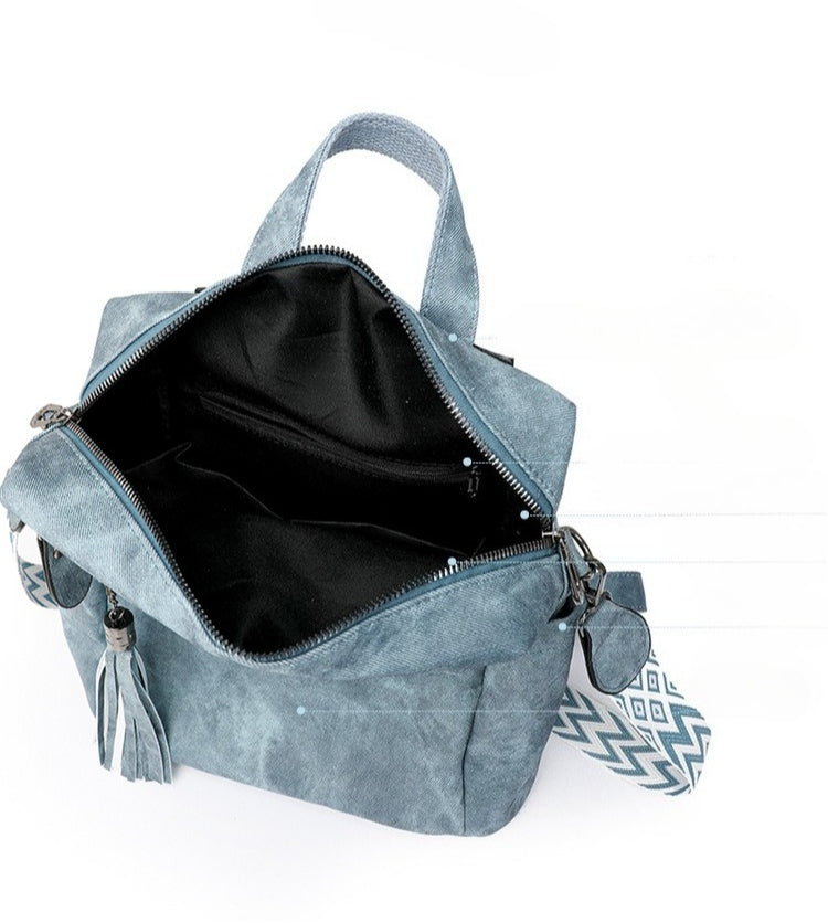 Retro Backpack Large Capacity Vegen Leather Travel Backpack