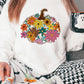 Floral Pumpkin Custom Graphic Sweatshirt