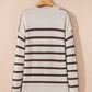 Henley Drop Shoulder Slouchy Sweater