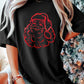 Rhinestone Santa Claus Christmas Graphic T Shirt