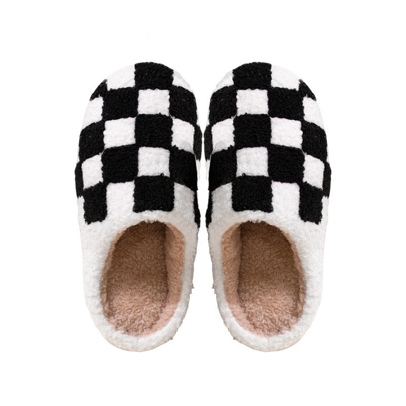 Checkered Cozy Slippers