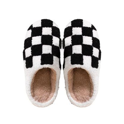 Checkered Cozy Slippers