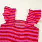 Flutter Sleeve Smocked Bodice Tiered Maxi Dress