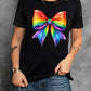 Pride Bow Graphic Round Neck T Shirt