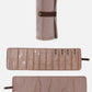 Plush Velvet Travel Jewelry Roll Organizer