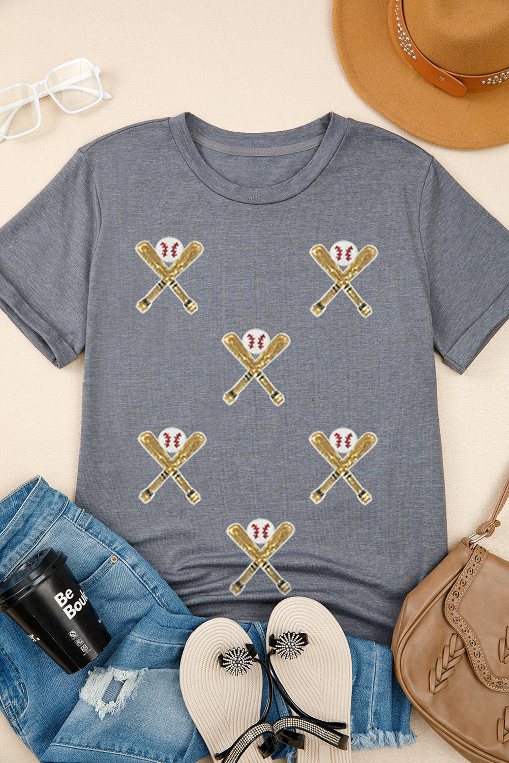 Sequined Game Day Casual Tee