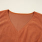 Corduroy Western Embroidered Patched Pocket Shift Sleeveless Mini Dress