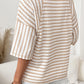 Knit Split Hem Half Sleeve Loose Top