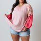 Plus Size Floral Patchwork Blouse