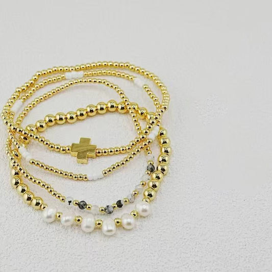 4pcs Pearl Bracelet Set