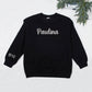 Custom Embroidered Text Crewneck Sweatshirt Round Neck Hoodie