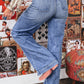 Tailored Center Seam Detail Straight Loose High Rise Jeans