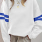 Varsity Striped Detail Drop Shoulder Oversized Sweatshirt