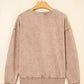 Letter Embroidery Mineral Wash Loose Sweatshirt