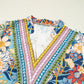 Woven V Neck Half Sleeve Blouse