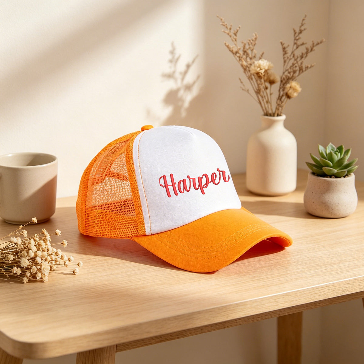 Embroidered Mesh Baseball Cap