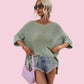 Women's Loose Open Knit Sweater Top