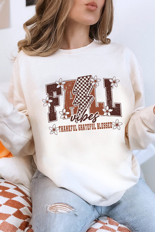 FALL THANKFUL Graphic Drop Shoulder Sweatshirt