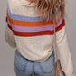 Striped Color Block Loose Sleeve Chic Sweater