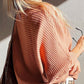 Wide Rib Knit Button Front Dolman Sleeve Sweater Cardigan