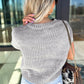 Bowknot Applique Cap Sleeve Sweater