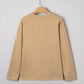 88 Number Graphic Drawstring Hemline Oversize Long Sleeve Top