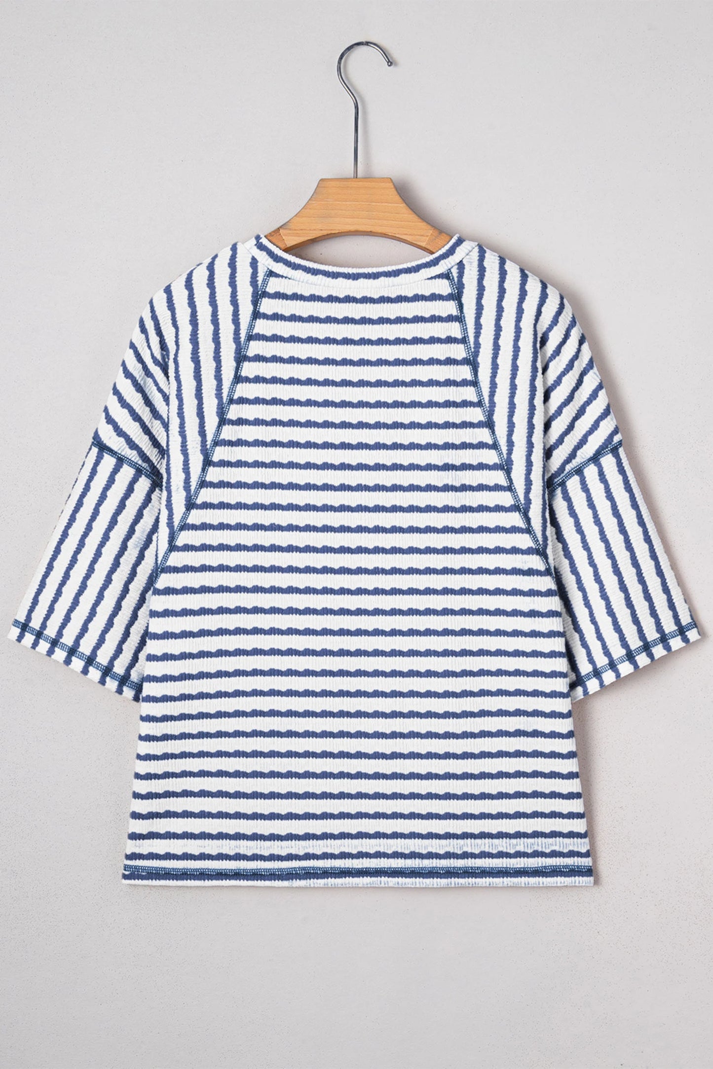 Knit Split Hem Half Sleeve Loose Top