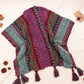 Ethnic Knit Shawl Wrap Cape Sweater Thickened Tassel Poncho Cloak